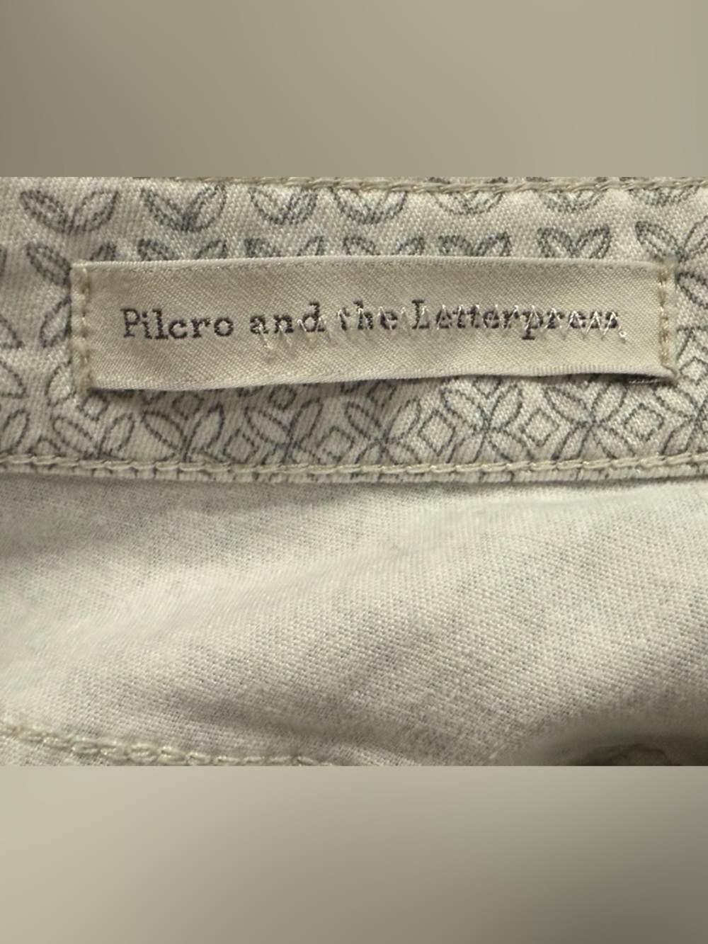 Pilcro and the Letterpress Stet Skinny Geometric Print Jeans Size 28 - Picture 3 of 8